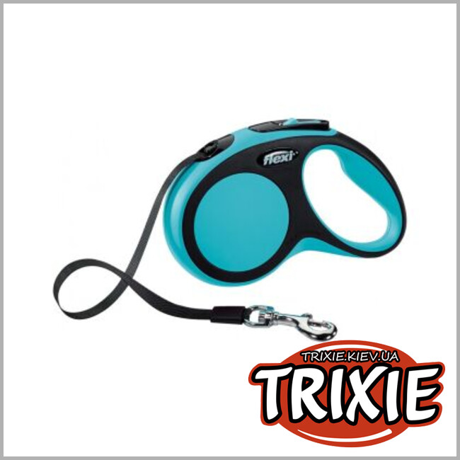 ТРИКСИ Украина - Флекси TRIXIE - New COMFORT (S: 5 м/12 кг, синий)