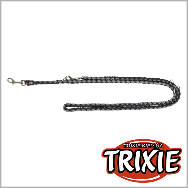 ТРИКСИ Украина - Регулируемый поводок для животных Trixie 143520 "Cavo", S-M: 2.00м/12мм, черный/графит