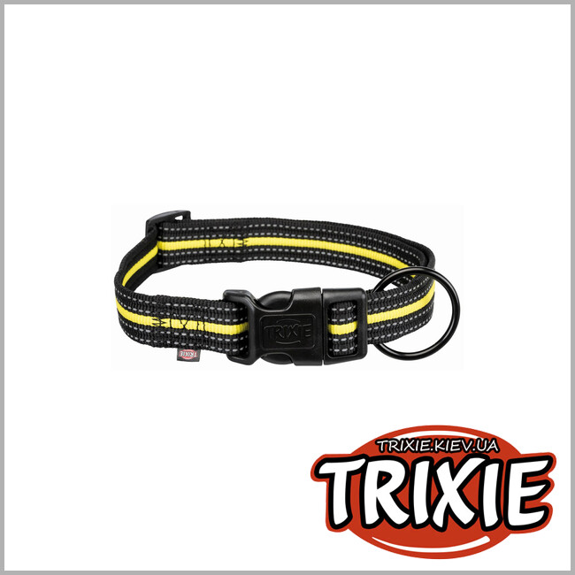 ТРИКСИ Украина - Ошейник Trixie Sporting Fusion для собак (размер: M–L: 35–55см/20мм, черный/желтый)