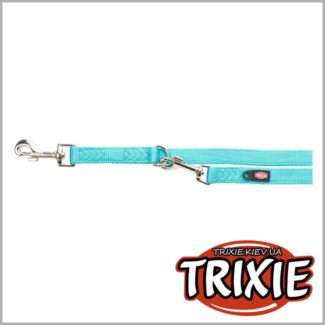 ТРИКСИ Украина - Регулируемый поводок для собак Trixie 200712 "Premium" двухслойный, XS-S: 2.00м/15мм, океан