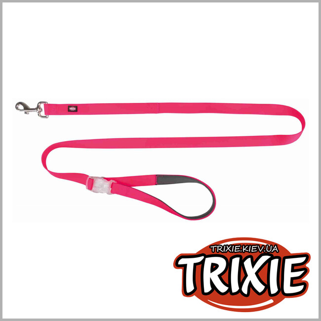 ТРИКСИ Украина - Поводок с пряжкой со встроенной вспышкой TRIXIE (Размер: 1.20–1.80 м/25 мм, розовый, USB, неон)