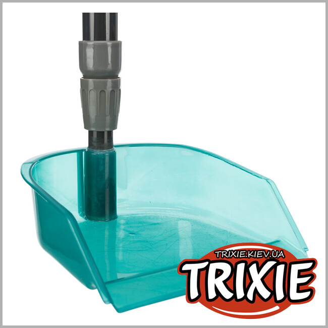 ТРИКСИ Украина - Совок с граблями Trixie 23650, 57-102см, серый/голубой