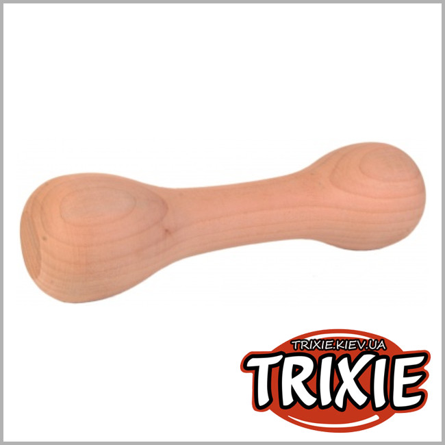 ТРІКСІ Україна - Дерев'яна гантель для собак TRIXIE (Вага: 400гр)
