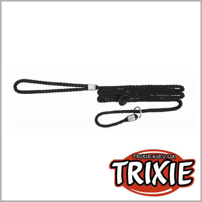 ТРИКСИ Украина - Поводок с удавкой / ринговка для собак TRIXIE  (120см / 10мм черный нейлон)