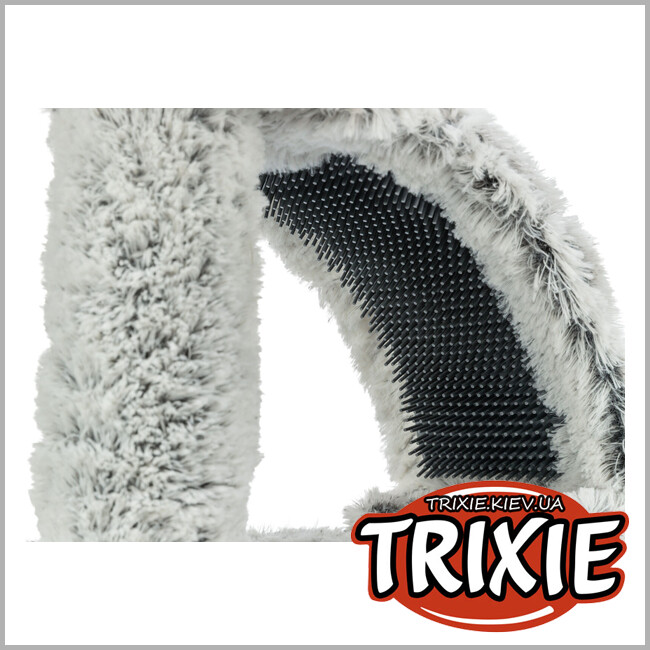 ТРІКСІ Україна - Драпак для котів Trixie 44574 Junior "Winnie" з масажною щіткою, 43см, біло-чорний