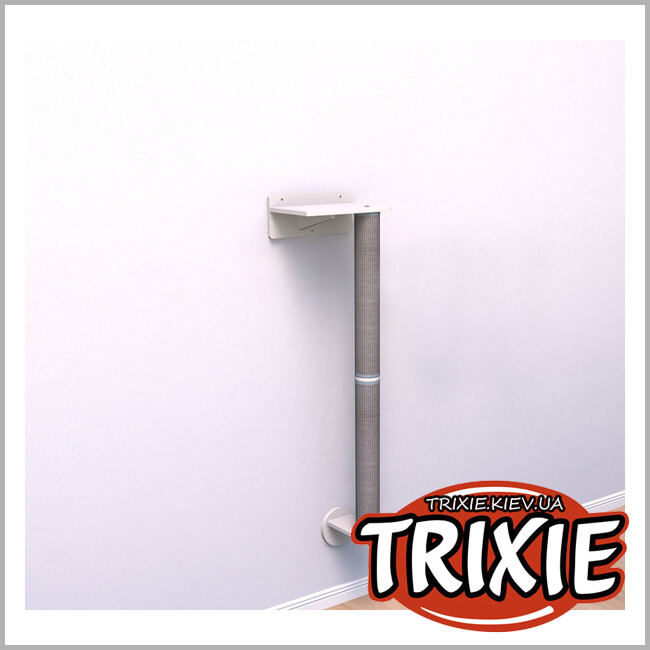 ТРІКСІ Україна - Дряпка Trixie 49960 для котів Set 1 настінна дерево/сизаль біла/сіра 35х130х25 см
