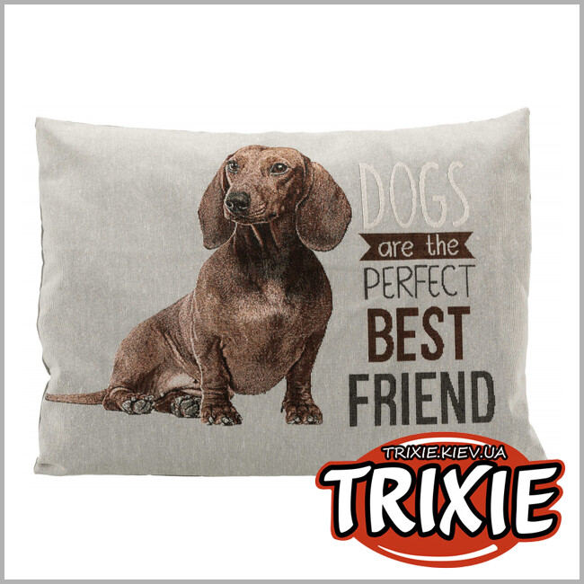 ТРИКСИ Украина - Лежак TRIXIE - Chipo с рисунком Такса (60х48 см серый)