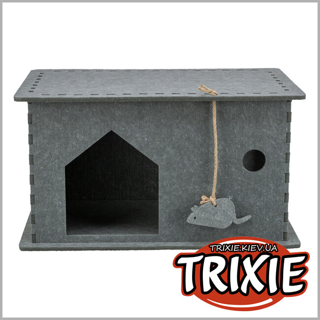 ТРИКСИ Украина - Домик Trixie 36271 Lene для кошек фетр 54х30х35 см серый