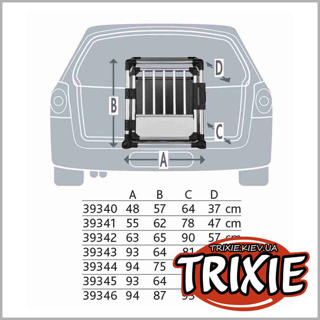 ТРИКСИ Украина - Транспортировочный бокс TRIXIE (алюминий, 48 × 57 × 64 см)