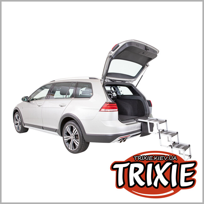 ТРИКСИ Украина - 3-ступенчатые складные ступеньки для животных Trixie 39376 (алюминий/пластик/ТПГ)