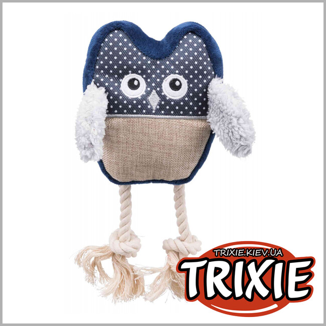 ТРИКСИ Украина - Сова Trixie Owl (плюш/ткань со звуком 24см)
