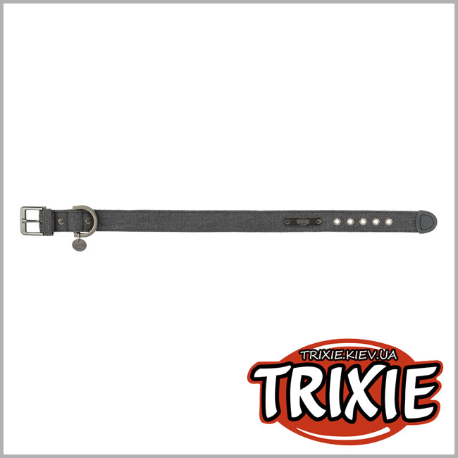 ТРИКСИ Украина - Ошейник для собак Trixie 1970801 CityStyle экстраширокий хлопок L 45–52 см 30 мм черный