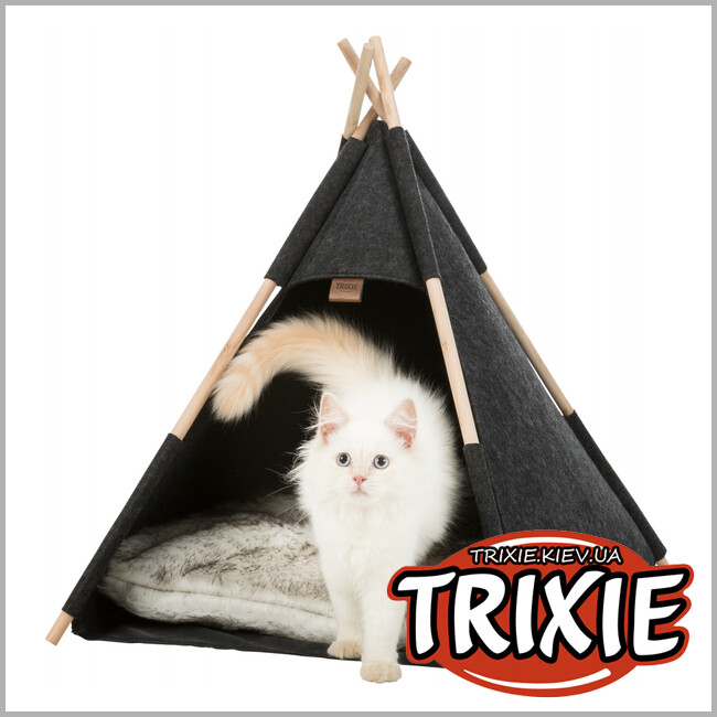 ТРИКСИ Украина - Лежак-вигвам Tipi-TRIXIE (войлок, 55х65х55см,антрацит)