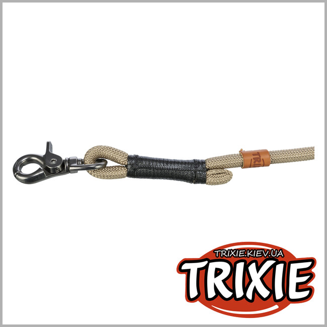 ТРИКСИ Украина - Регулируемый поводок Trixie 17224 "BE NORDIC", S-M: 2.00м/8мм, песок/черный