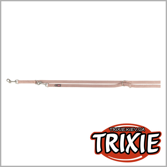 ТРИКСИ Украина - Регулируемый поводок для животных Trixie 200835 "Premium" двухслойный, M-L: 2.00м/20мм, пудровый
