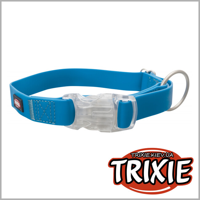ТРИКСИ Украина - Ошейник с пряжкой со встроенной вспышкой TRIXIE (USB размер: 35-55 см/25 мм, синий неон)