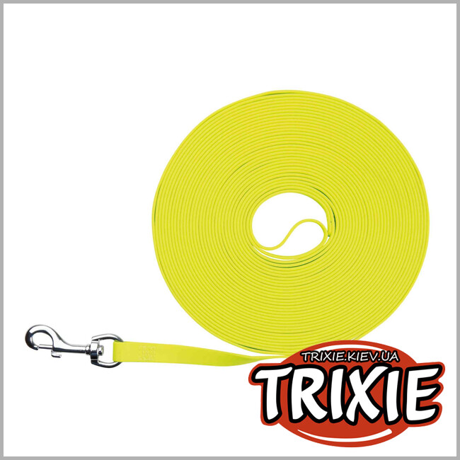 ТРИКСИ Украина - Поводок для тренировок Easy Life-TRIXIE (Размер: 15м/17мм, желтый неон)