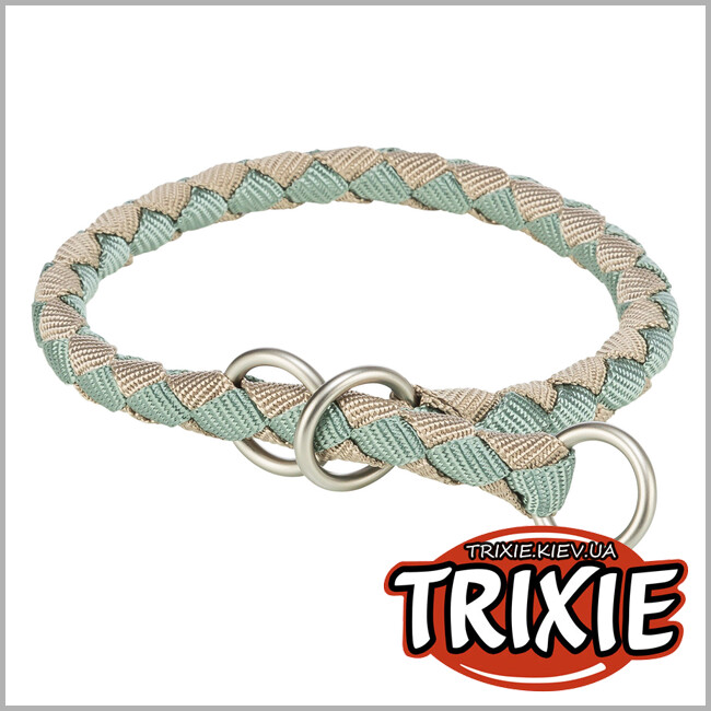 ТРИКСИ Украина - Ошейник-удавка для собак Trixie 143834 "Cavo", M: 39-45см/12мм, шалфей/песок