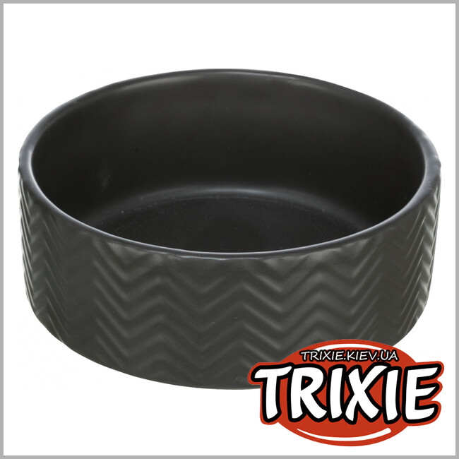 ТРИКСИ Украина - Миска керамическая Trixie Ceramic Bowl (0.4 L /ø 13 cm черная )