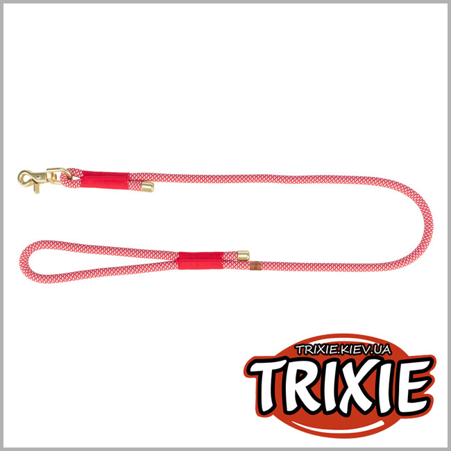 ТРИКСИ Украина - Поводок Trixie 1984003 "Soft Rope", S-XL: 1.00м/10мм, красный/крем
