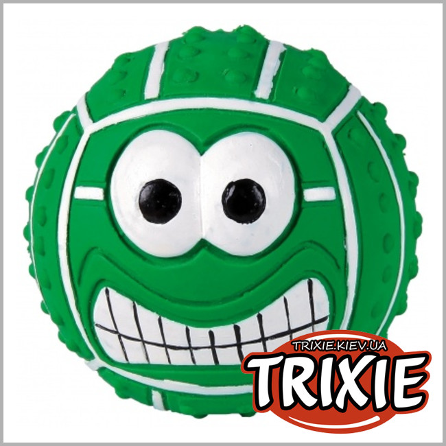 ТРИКСИ Украина - Мяч-рожица с пищалкой для собак TRIXIE 3527 (пищалка 7cm)