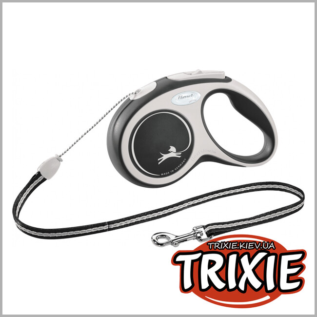 ТРИКСИ Украина - Флекси New COMFORT-TRIXIE (S: 5м/до 12кг, черный)