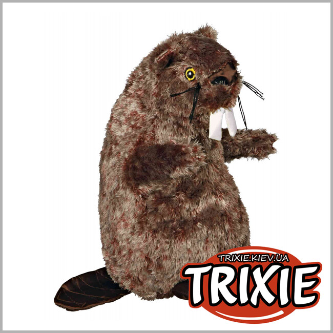 ТРІКСІ Україна - Бобер іграшка Trixie Beaver Plush (плюш зі звуком 27см)