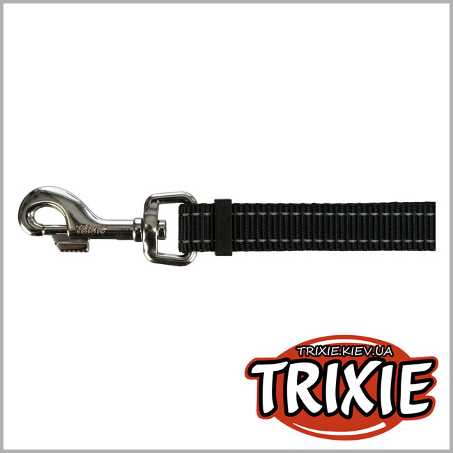 ТРИКСИ Украина - Поясной ремень:Trixie 12766 70-120см/12мм с поводком: 1.10м-1.50м/20мм,черный/графит
