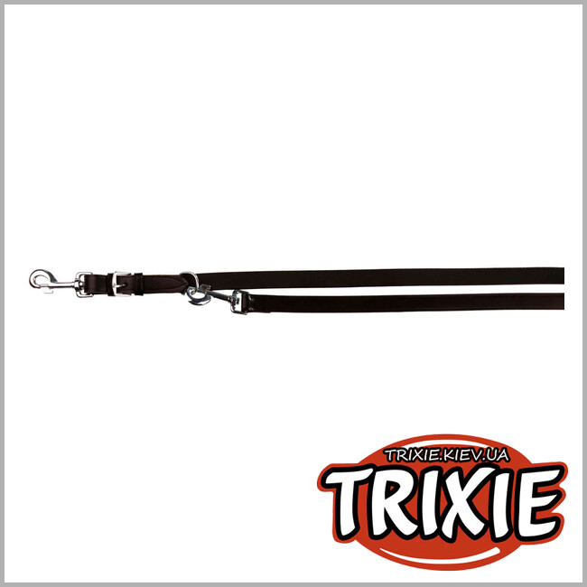 ТРИКСИ Украина - Поводок кожаный для собак TRIXIE (Цвет:черный)