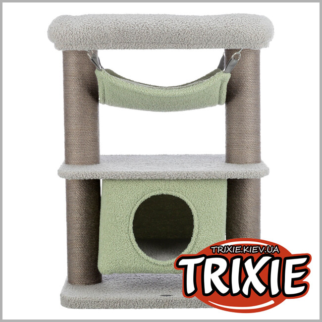 ТРИКСИ Украина - Домик-когтеточка для кошек Junior Trixie 44442 "Lunito", 71 см, серо-мятная