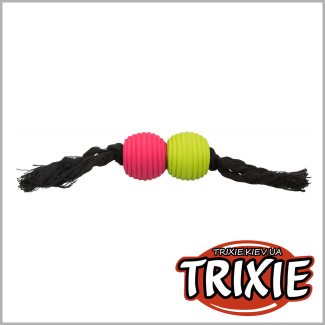 ТРИКСИ Украина - Канат с мячиками TRIXIE (латекс/хлопок 32 см)