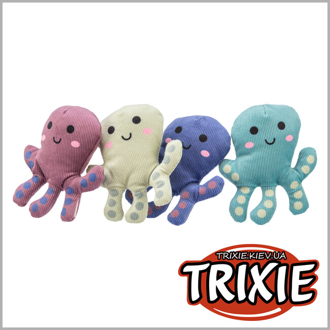 ТРІКСІ Україна - Іграшка Trixie 45683 для котів Восьминіг плюш з котячою м'ятою 10 см