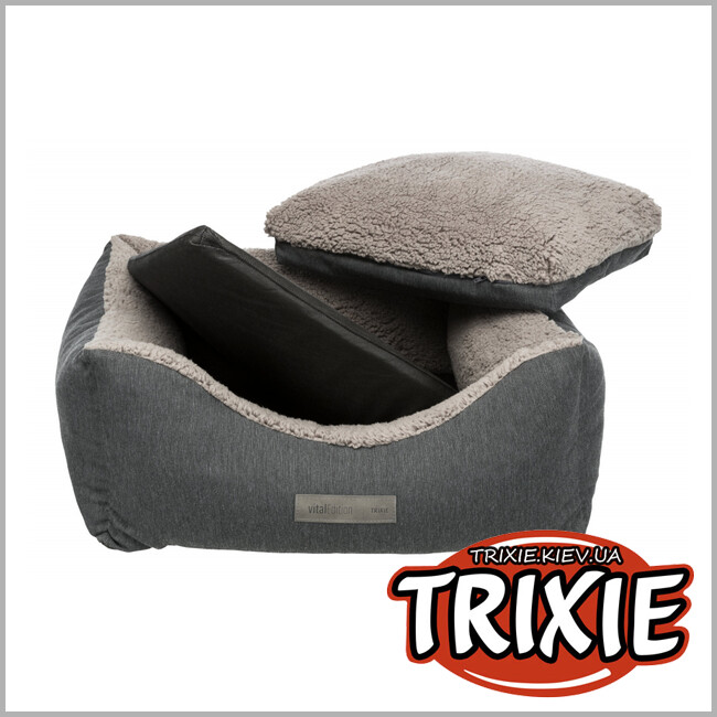 ТРИКСИ Украина - Лежак Trixie Vital Bed Bendson (темно-коричневый/беж 90*80см)