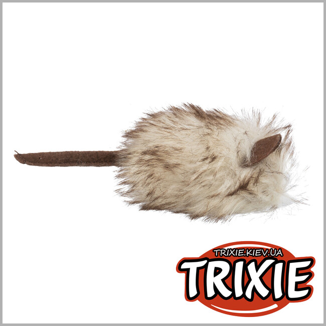 ТРИКСИ Украина - Игрушка Trixie 41115 для кошек Мышь плюшевая с кошачьей мятой 9 см
