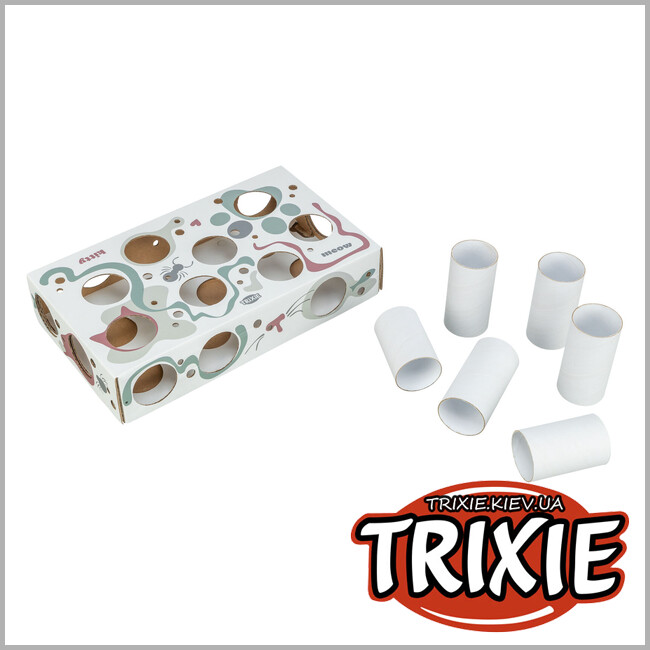 ТРІКСІ Україна - Розвиваюча гра для котів Trixie 45930 Cat Activity "Paws'n'Treats Box"(картон), 35х7х20см
