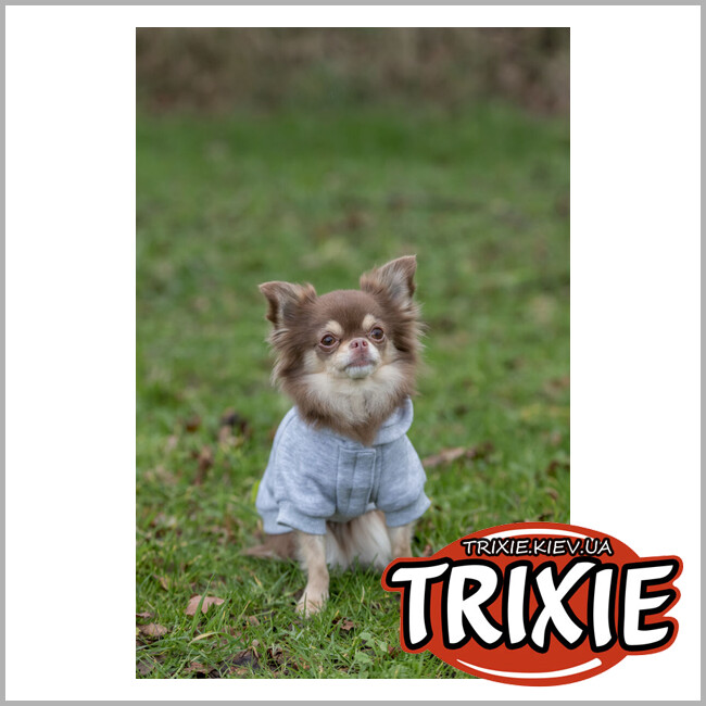 ТРИКСИ Украина - Худи с капюшоном Trixie 680804 "Rainbow Falls", XS: 30 см, светло-серый