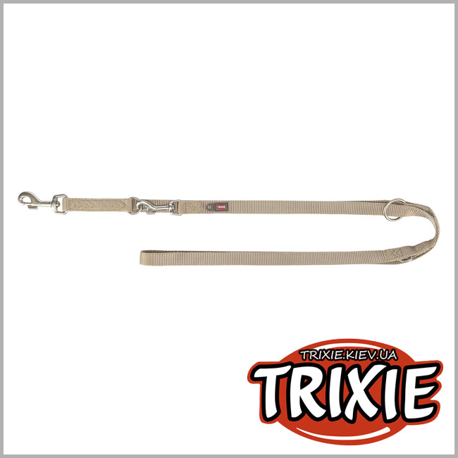 ТРИКСИ Украина - Регулируемый поводок для собак Trixie 200436 "Premium", XS-S: 2.00м/15мм, песок
