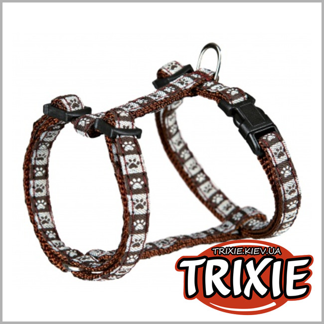 ТРІКСІ Україна - Повідець + шлейка для цуценят TRIXIE- Coffee (Розмір: 23-34см/8мм, 2м, коричневий, нейлон)