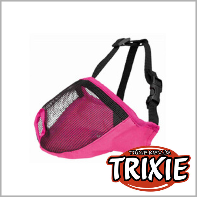 ТРИКСИ Украина - Намордник для коротконосых собак TRIXIE (S 23cm розовый Pug )
