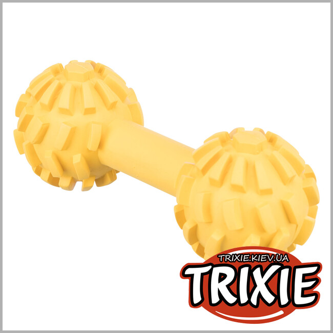 ТРИКСИ Украина - Гантель с колокольчиком Trixie 33360 (резина), 17 см, желтый