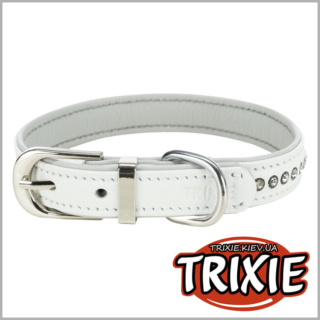 ТРИКСИ Украина - Ошейник для собак Trixie Active Comfort со стразами (белый, S-M, 27-33 cm/15 mm*27-33 cm)