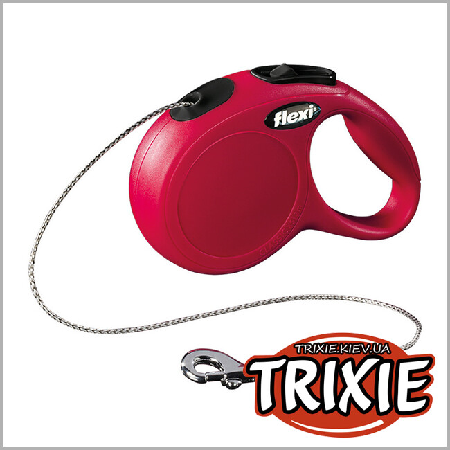 ТРИКСИ Украина - Флекси TRIXIE - New CLASSIC (XS 3м. до 8кг. красный)