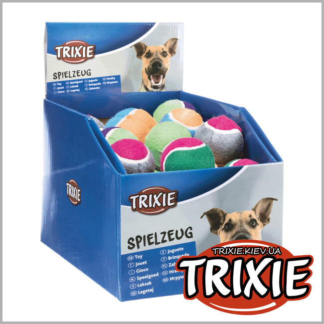 ТРИКСИ Украина - Набор теннисных мячей для собак TRIXIE (6 см, 39 шт)