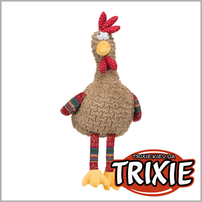 ТРИКСИ Украина - Петух  Trixie Rooster Plush Toy for Dogs (плюш 60 см)