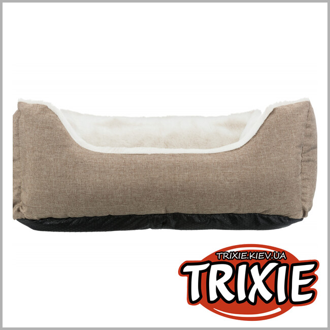 ТРИКСИ Украина - Мягкое место для собак Trixie Nelli (светло-коричневый / бело-серо-коричневый, 60*50 cm)