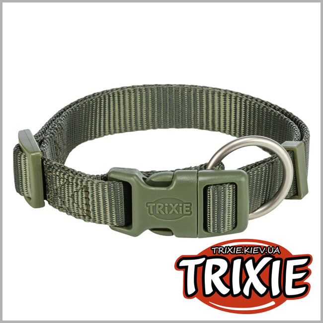 ТРИКСИ Украина - Ошейник для собак Trixie 201433 "Premium", XS-S: 22-35см/10мм, оливково-зеленый