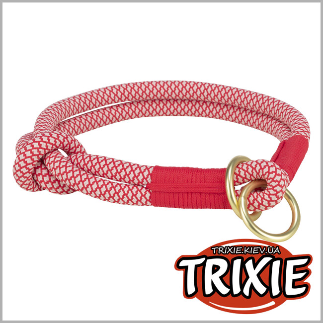 ТРИКСИ Украина - Ошейник-удавка Trixie 1984803 "Soft Rope",L-XL: 55см/10мм, красный/крем