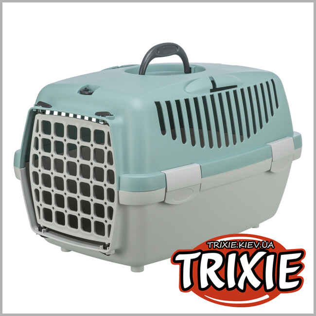 ТРИКСИ Украина - Контейнер-переноска Trixie 39819 для собак и кошек Capri 1 весом до 6 кг бирюзово-бежевая пластик размер XS 32x31x48 см