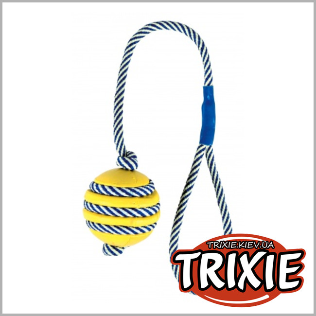 ТРИКСИ Украина - Мяч на светящемся канате  для собак TRIXIE