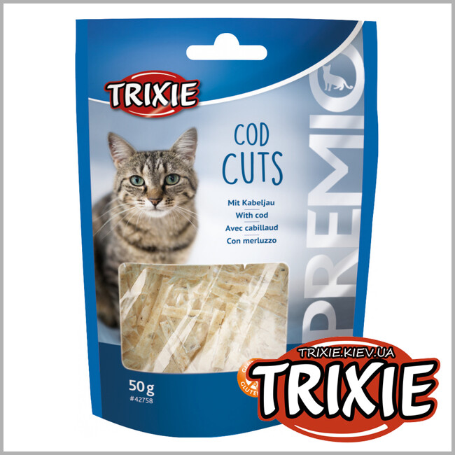 ТРИКСИ Украина - Лакомство для котов Trixie PREMIO Cod Cuts (треска 50g)
